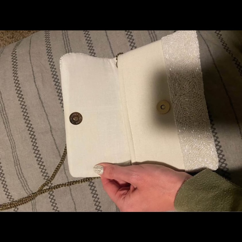 Beaded Bride Clutch - Cream and Gold - Picture 4 of 6